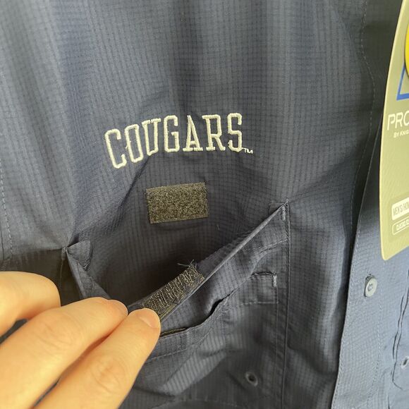 Pro edge BYU Cougars mens Outdoor Polo UPF 50 Medium Vented Lightweight - Picture 10 of 12